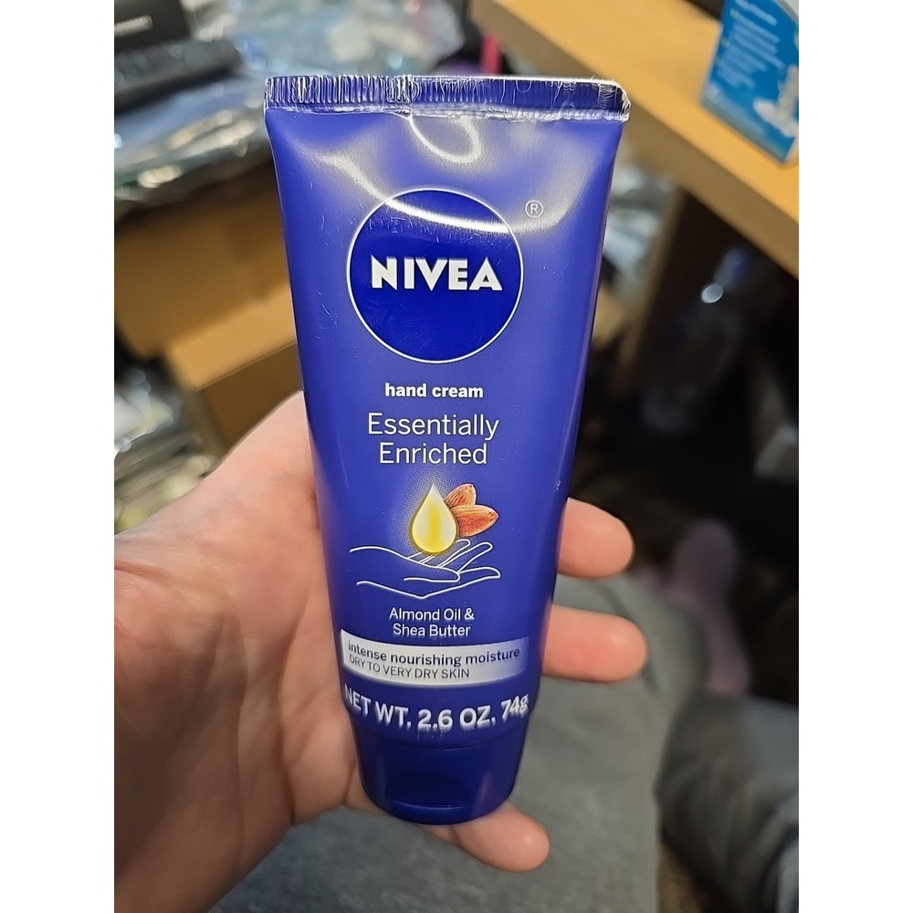 Nivea Essentially Enriched Hand Cream, Almond Oil & Shea Butter, 2.6 oz (74 g)
